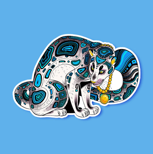 Jewelry - Snow leopard vinyl sticker