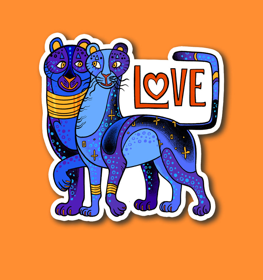 BLACK LOVE - Panther vinyl sticker